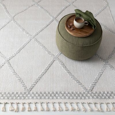 Sevilla matto 200x290 cm valk/harmaa