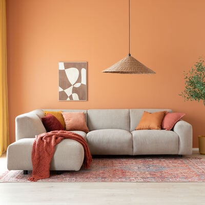 Hattara avokulmasohva oikea luonnonvalkoinen Rodeo 200