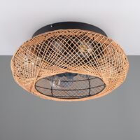 Trio Lillesand tuuletin kattovalaisin Ø50 cm luonnonväri/musta