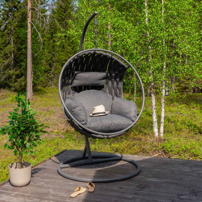 Mooda Point riipputuoli ja teline harmaa