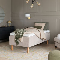 Unia Luxus runkopatjapaketti 80x200 pocket M, Relax, hiekka Omega 08, tammijalka