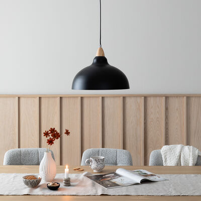 Peippo riippuvalaisin Ø35,5 cm valkoinen/puu