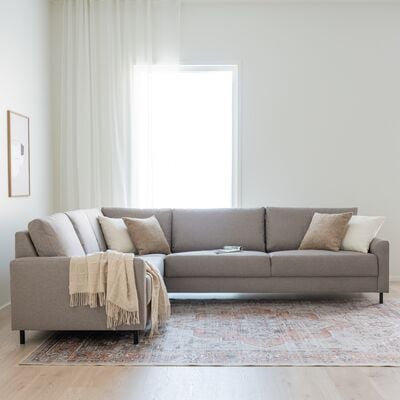 Vivano Sisu kulmasohva 3K2 oikea hiili Malmo New 94