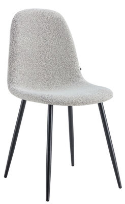 Furia buklee tuoli vaalea beige UF995-02, mustat jalat