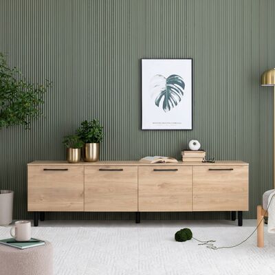 Solo tv-taso 220 cm neljällä ovella musta bs