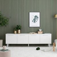 Solo tv-taso 220 cm neljällä ovella valkoinen bs