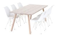 Veini-Iro 6-hengen ruokailuryhmä valkolakattu tammi/valkoinen