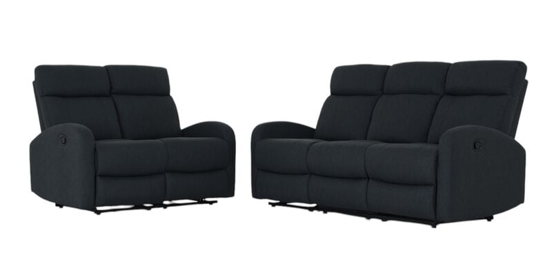 Vivano Kino recliner sohvakalusto 3+2 tummanharmaa Malmo 96