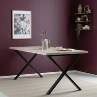 Paljakka tammi lankkupöytä 195x90 cm valkolakattu tammi/musta