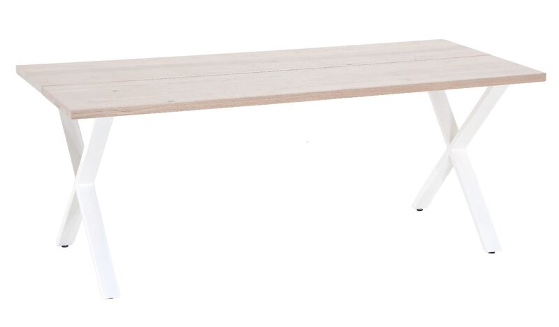 Paljakka tammi lankkupöytä 195x90 cm valkolakattu tammi/valkoinen