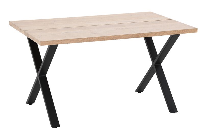 Paljakka tammi lankkupöytä 140x90 cm lakattu tammi/musta