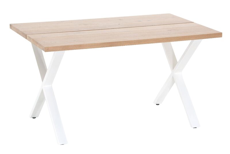 Paljakka tammi lankkupöytä 140x90 cm lakattu tammi/valkoinen