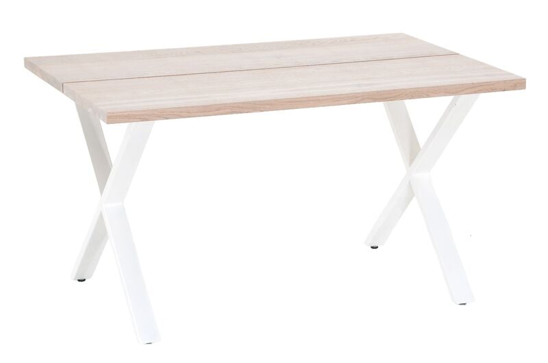 Paljakka tammi lankkupöytä 140x90 cm valkolakattu tammi/valkoinen