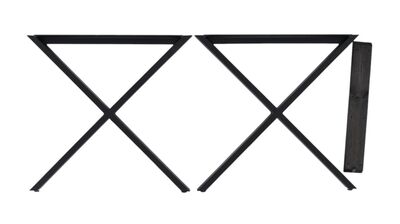 X lankkupöydän metallijalat valkoinen