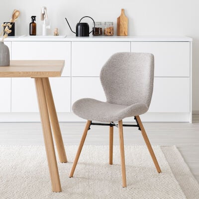 Keto tuoli beige Monza 60, valkotammi jalat