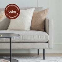 Scandic Copenhagen 2-istuttava sohva kitti Soro 23, mustat jalat