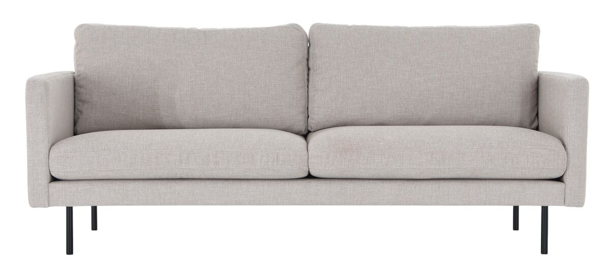 Scandic Copenhagen 3-istuttava sohva hiekka Verdon 281, mustat jalat