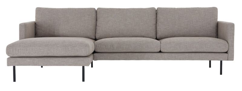 Scandic Copenhagen divaanisohva vasen beige Verdon 416, mustat jalat