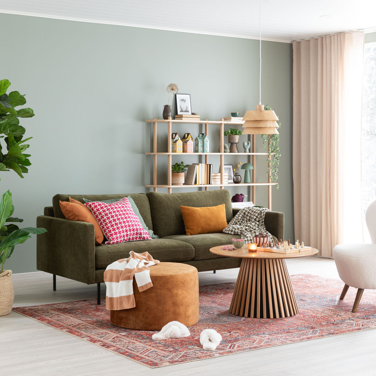 Scandic Copenhagen 3-istuttava sohva vihreä