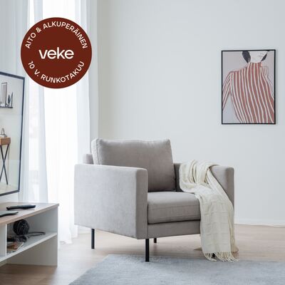 Scandic Copenhagen nojatuoli hiekka Verdon 281, mustat jalat