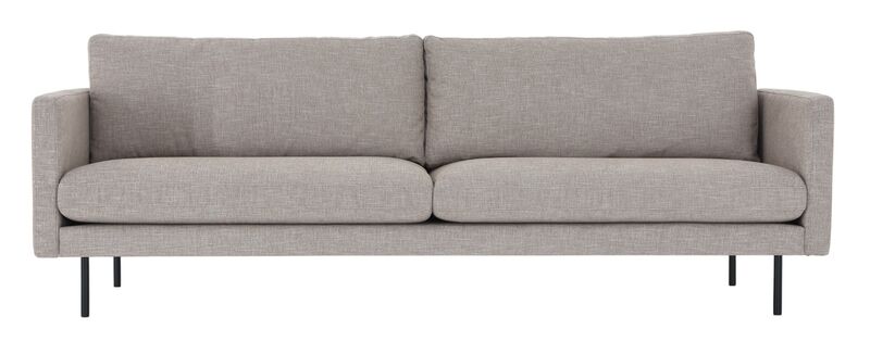 Scandic Copenhagen 3,5-istuttava sohva beige Verdon 416, mustat jalat