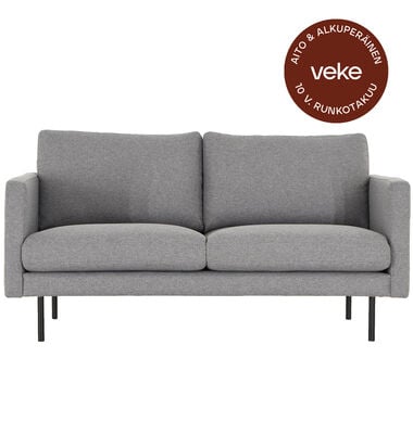 Scandic Copenhagen 2-istuttava sohva beige Verdon 416, mustat jalat