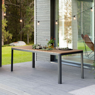 Haave aintwood ruokapöytä 209x90 cm ruskea/greige