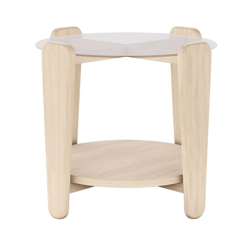 Rowico Arran sohvapöytä Ø52 cm valkopesty tammi