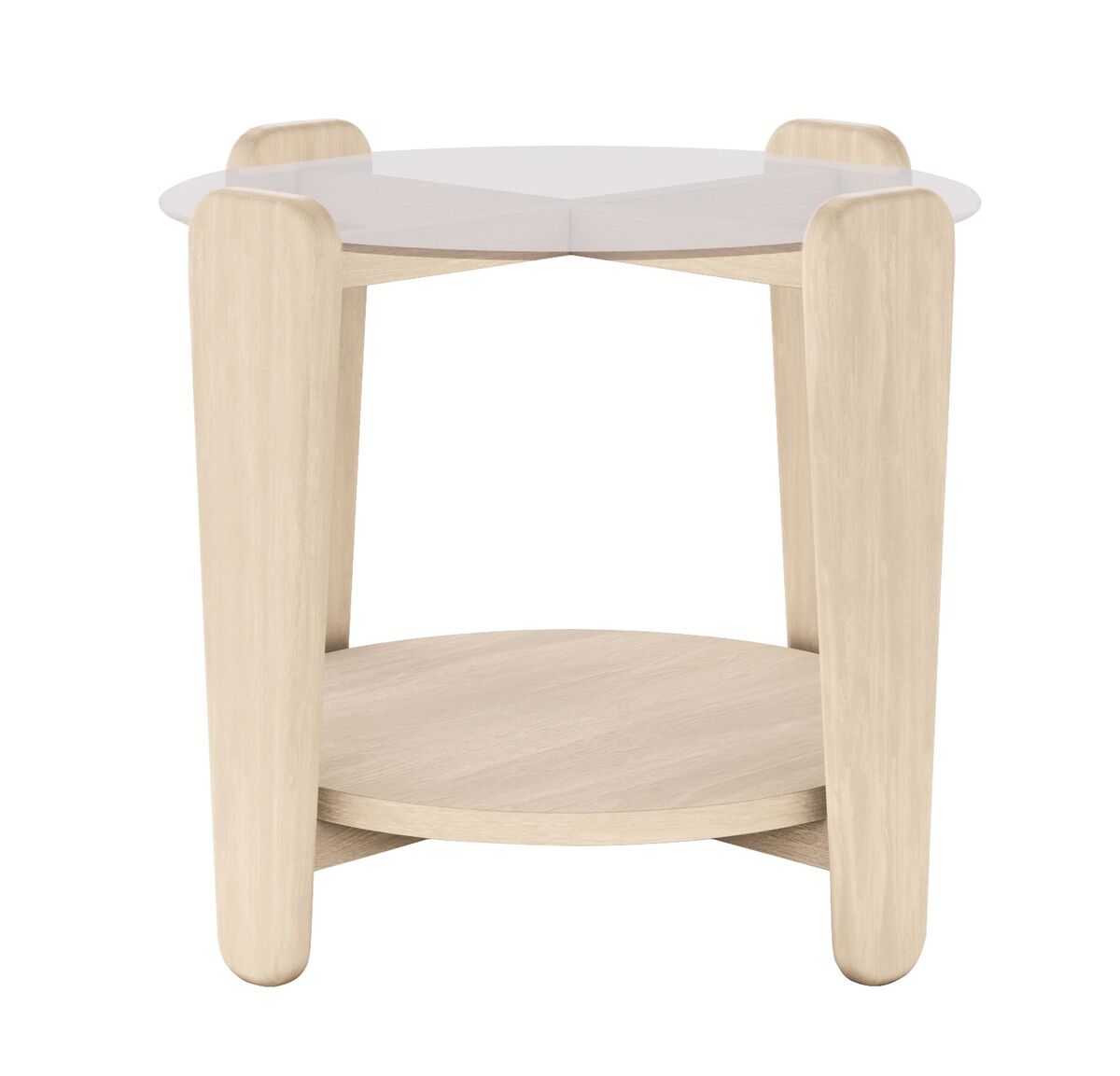 Rowico Home Arran sohvapöytä Ø52 cm valkopesty tammi