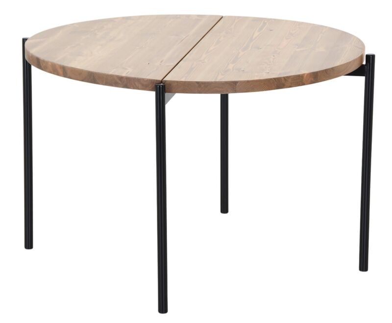 Hilja pyöreä ruokapöytä Ø115 cm antiikkipetsattu/musta