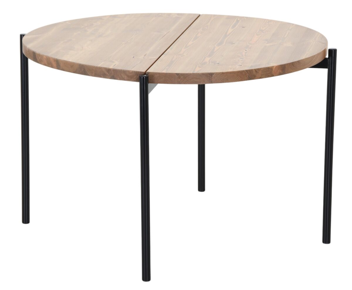 Hilja pyöreä ruokapöytä Ø115 cm antiikkipetsattu/musta