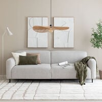 House Nordic Salvador 3-istuttava sohva vaaleanharmaa HN1253