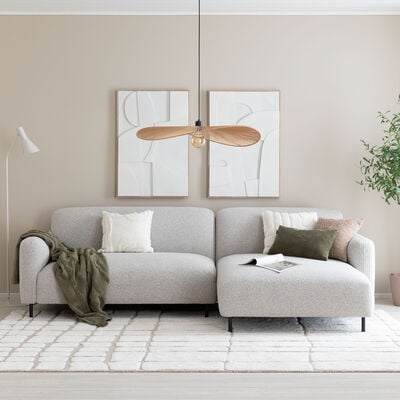 House Nordic Salvador divaanisohva vasen vaaleanharmaa HN1253