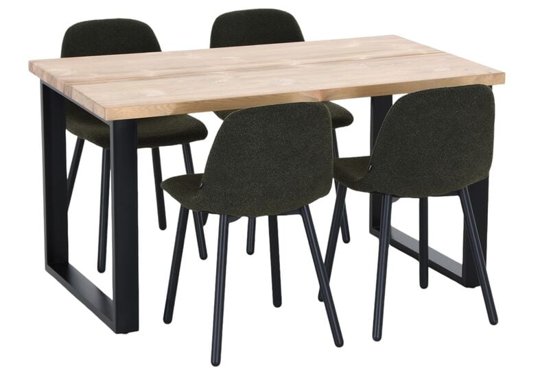 Seela-Cosy 4-hengen ruokailuryhmä antiikkipetsattu/sammal