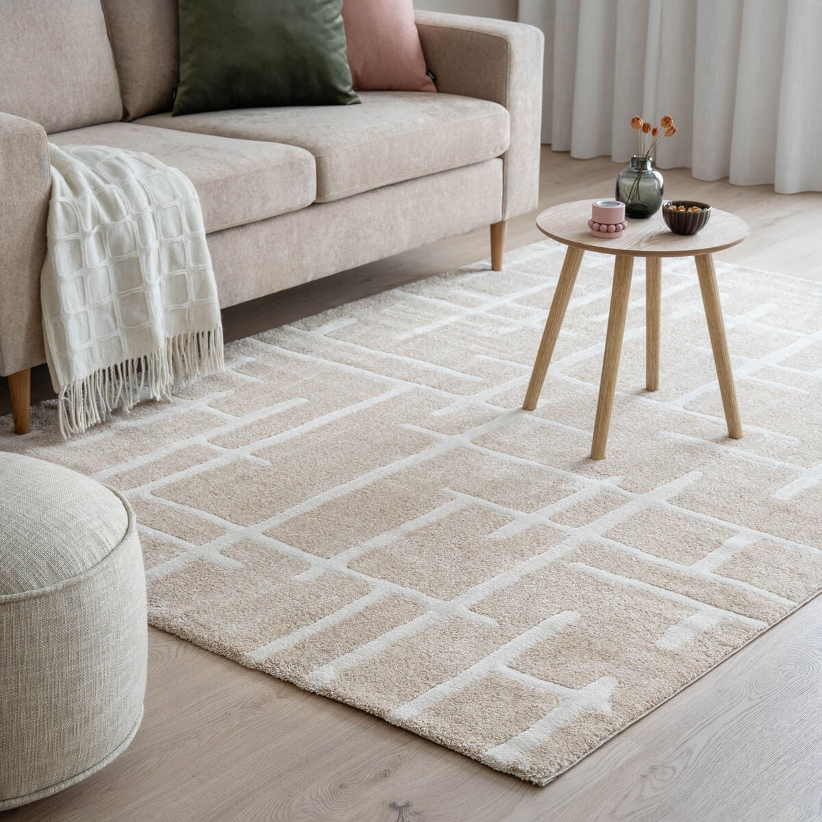 Columbus matto 160x230 cm beige