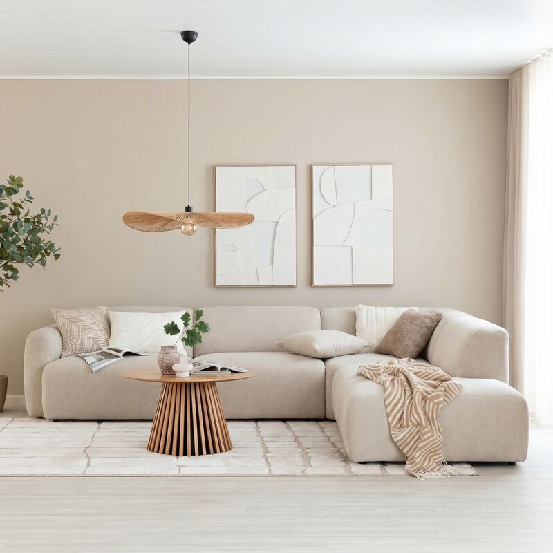 Lumo avokulmasohva oikea Home 05 beige