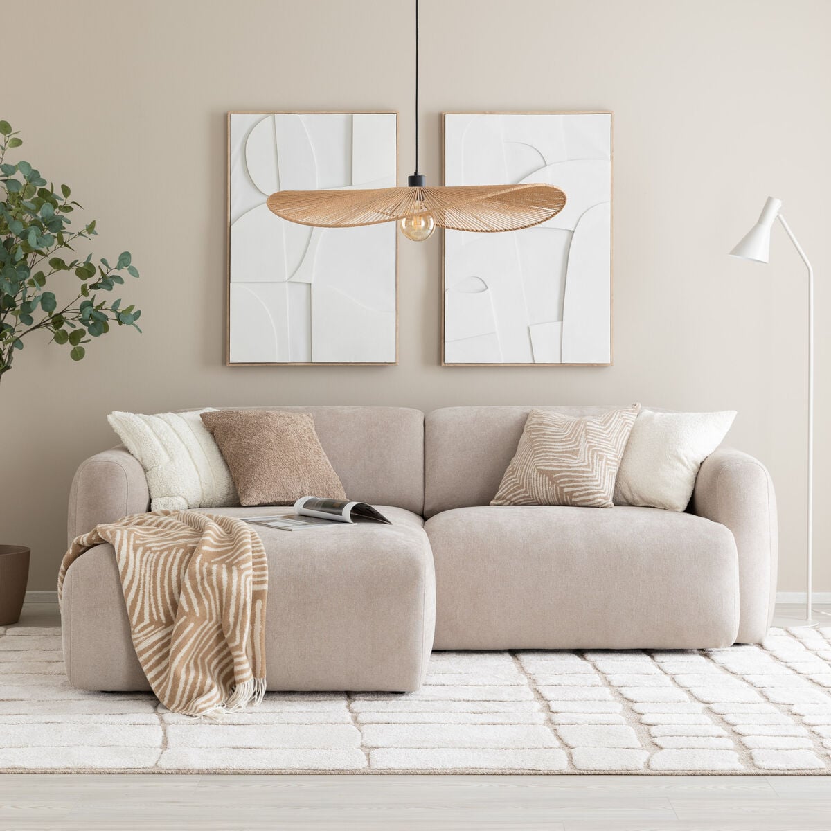Lumo divaanisohva vasen Storm 06 beige