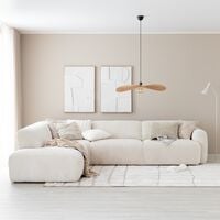 Lumo avokulmasohva vasen Mega 05 valkoinen