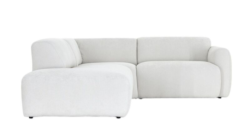 Lumo mini avokulmasohva vasen Storm 02 valkoinen