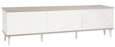 Taiga tv-taso 201 cm 3.24 hopea jalava/valkoinen