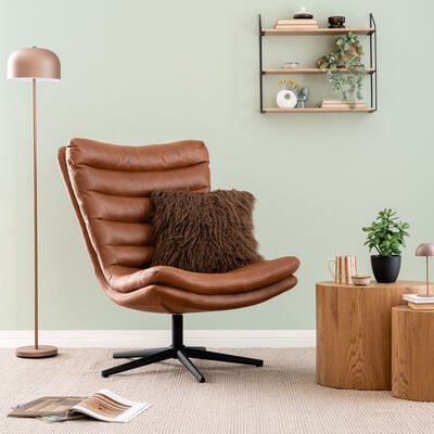 Daalia nojatuoli konjakinruskea Kentucky 9