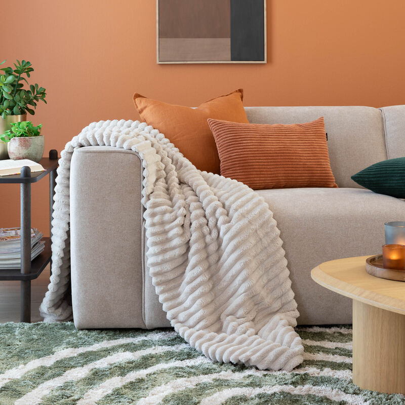 4Living Morris torkkupeitto 140x200 cm vaalea beige