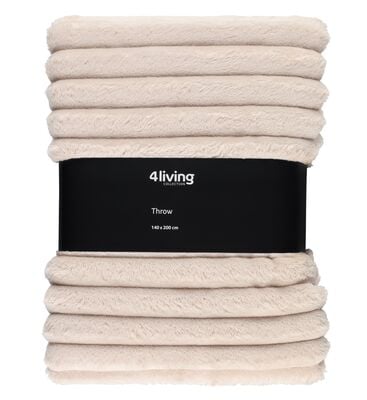 4Living Morris torkkupeitto 140x200 cm vaalea beige