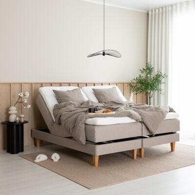 Unia Ergo moottorisänky 160 cm harmaa, Unia Muoto pp, jalat 18 cm