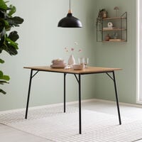 Peru ruokapöytä 120x80 cm tammi/musta