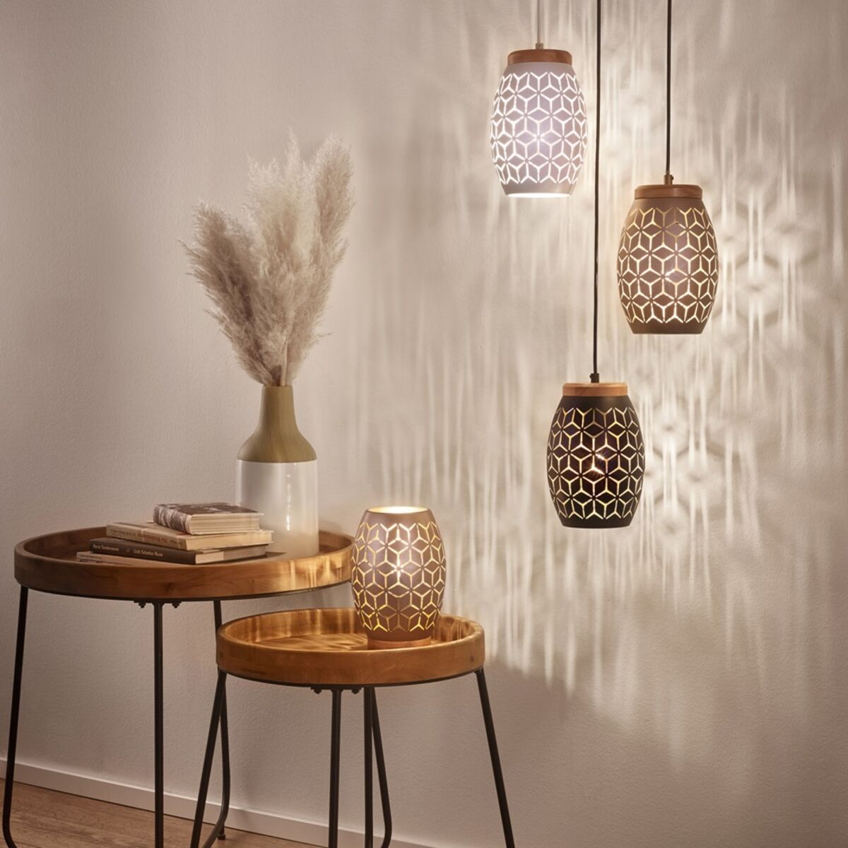 Trio Bidar riippuvalaisin – kahvinruskea