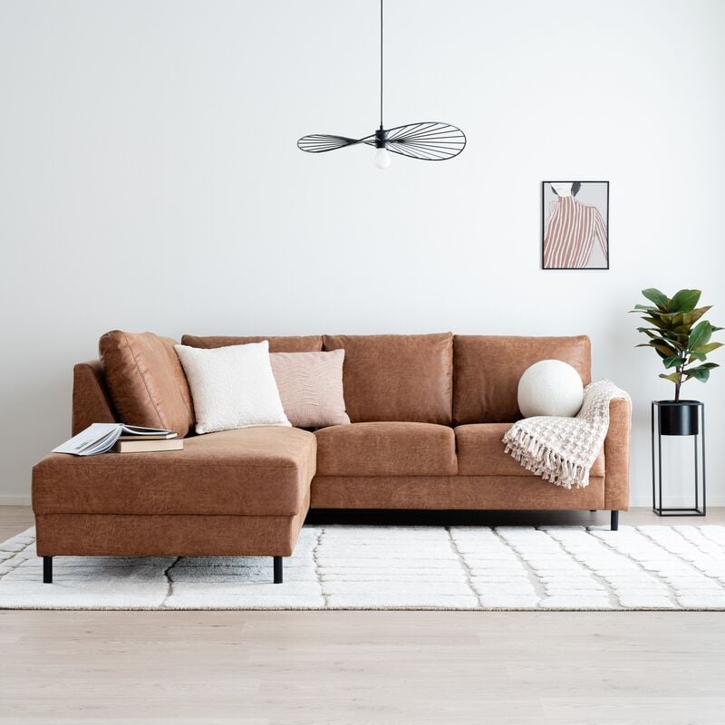 Vivano Sisu avokulmasohva vasen Konjakki Missouri 3