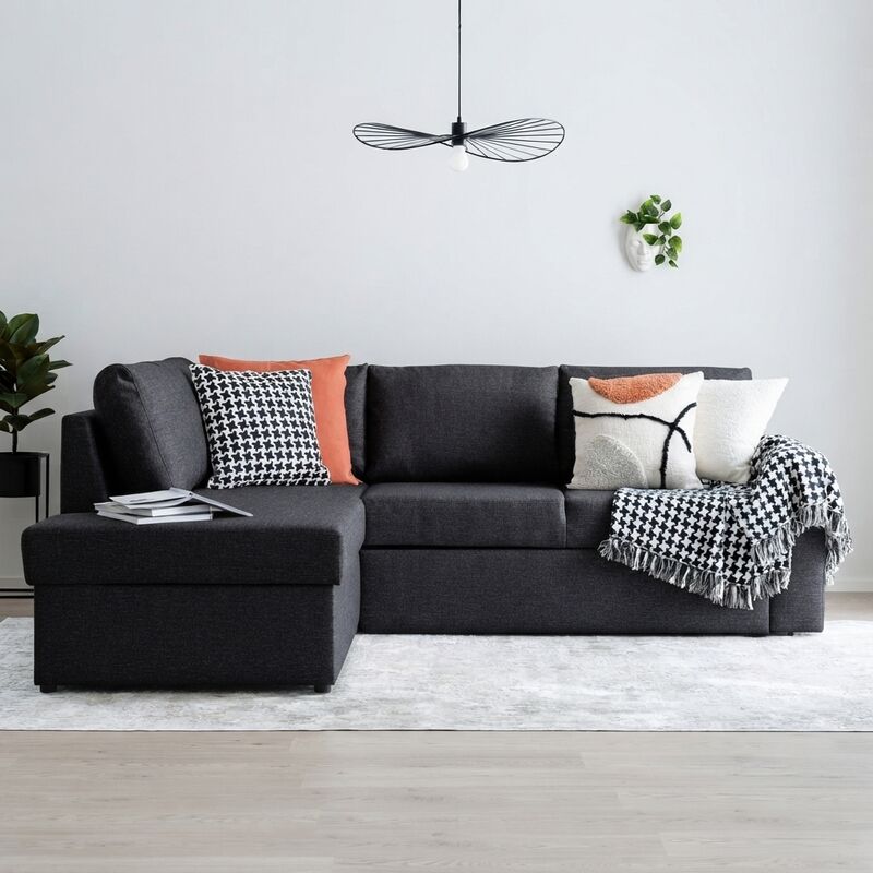 Ruuhi avokulmavuodesohva vasen musta Hygge 99