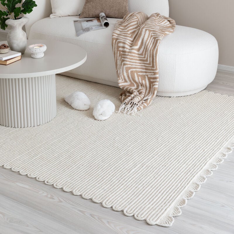 Mooda Pitsi villamatto valkoinen