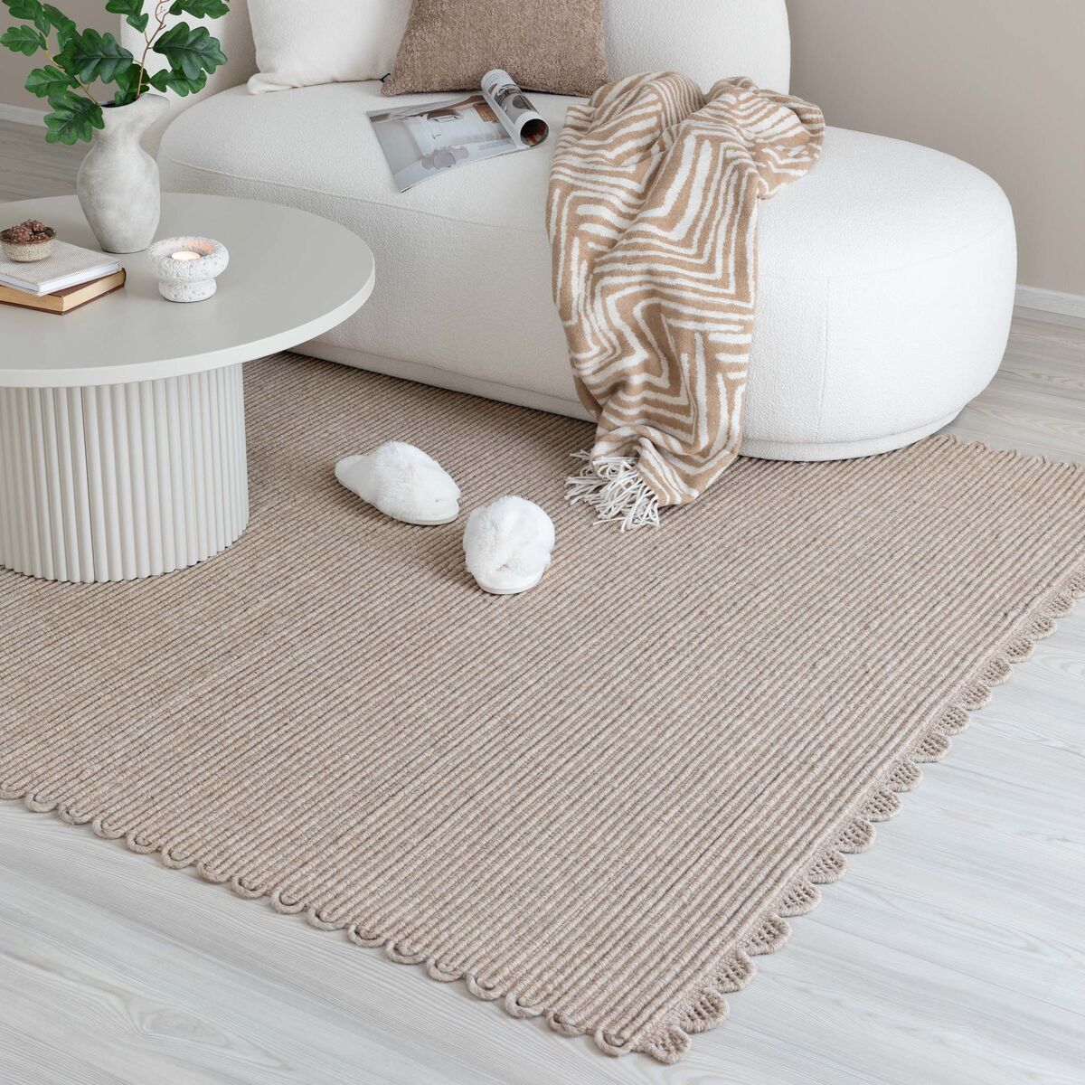 Mooda Pitsi villamatto 80x150 cm beige